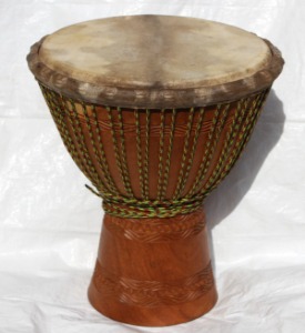 14.25in. Lenge Wood Djembe #2206