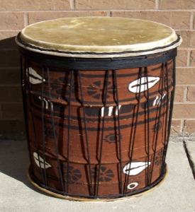 Mudcloth over metal shell Dununba! #2129